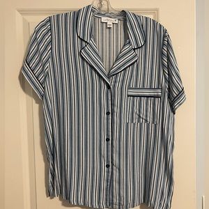 2PC SET NEW InBLOOM  Blue Stripe Designer Boyfriend fit Pyjamas